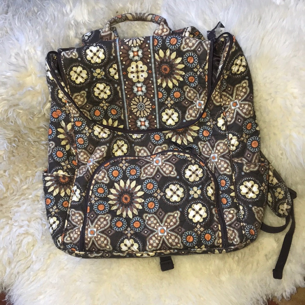 Brown Pattern Vera Bradley Backpack - image 1